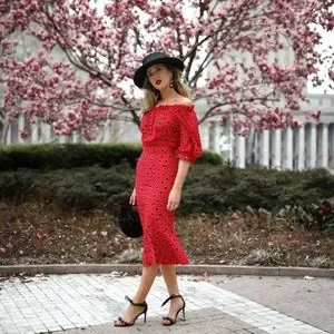 Polka Dot Dress Saloni Grace Mini Dress SALONI Dresses Saloni